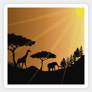 Fauna And Flora In Sunny Africa Sticker